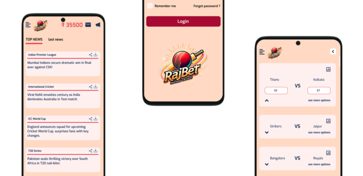 Rajbet App Interface